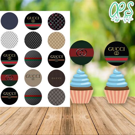 Gucci cupcake toppers